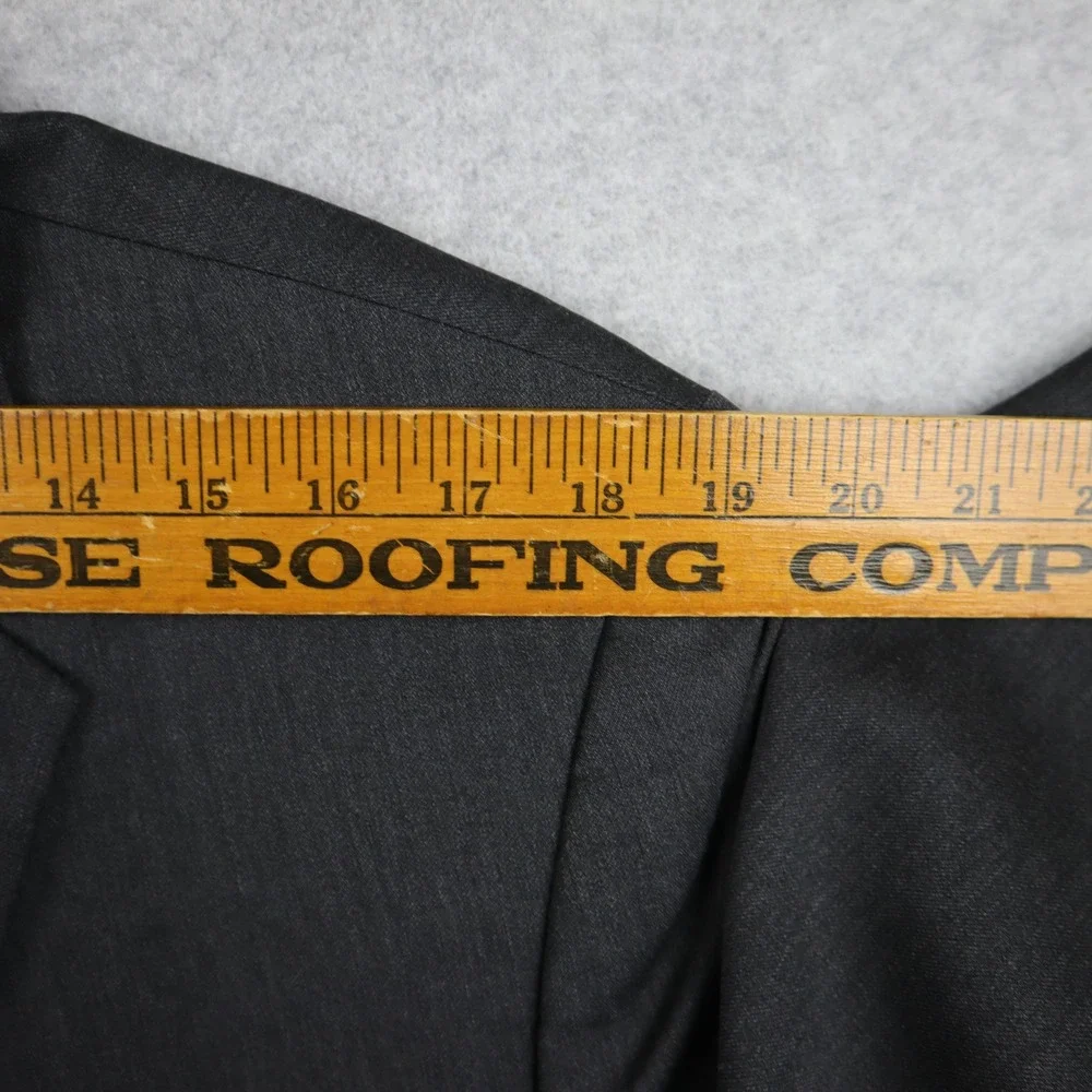 Banana Republic Blazer Mens 46R Tailored Fit Grey Wool Italian Fabric Jacket